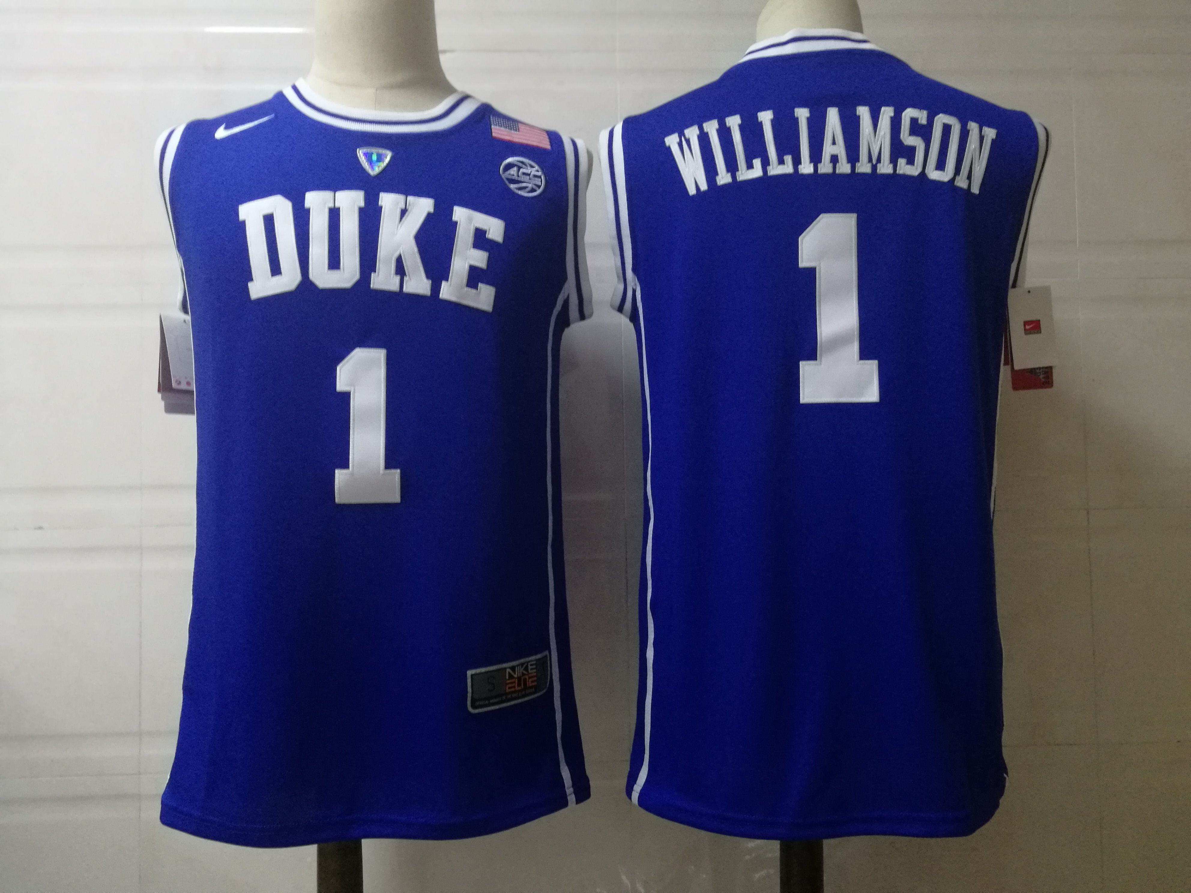 Men Duke Blue Devils #1 Williamson Blue Nike 2025 NCAA Jersey->ncaa teams->NCAA Jersey